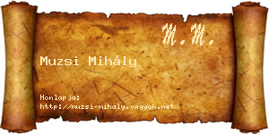 Muzsi Mihály névjegykártya
