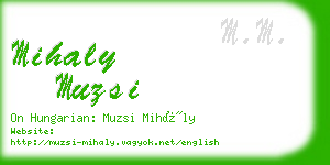 mihaly muzsi business card